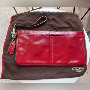 Coach wristlets. Patent leather (one red one blue)